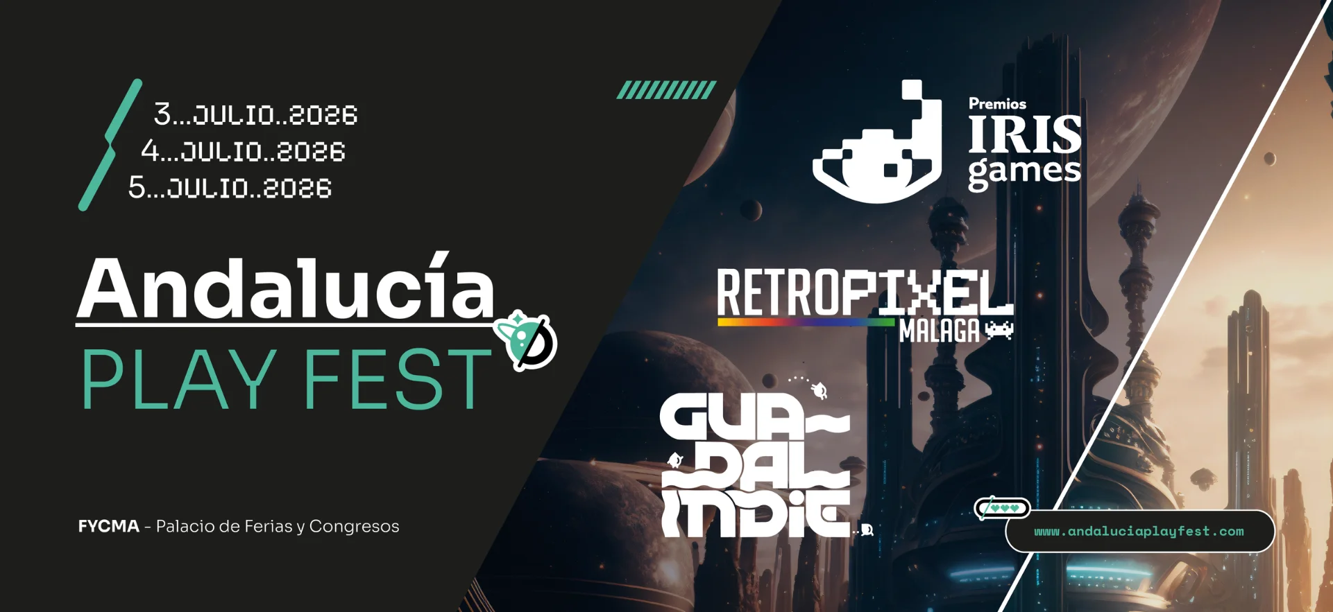 Andalucía Play Fest - Del 3 al 5 de julio de 2026, FYCMA Málaga
